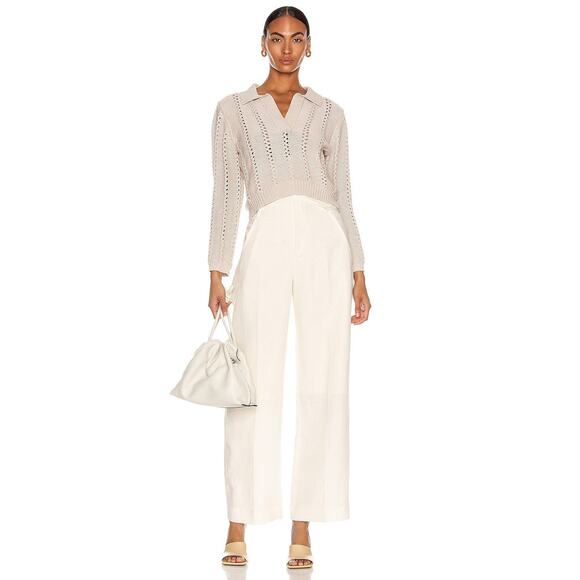 Jonathan Simkhai Berenice Polo Sweater Egret - Small - Picture 4 of 4